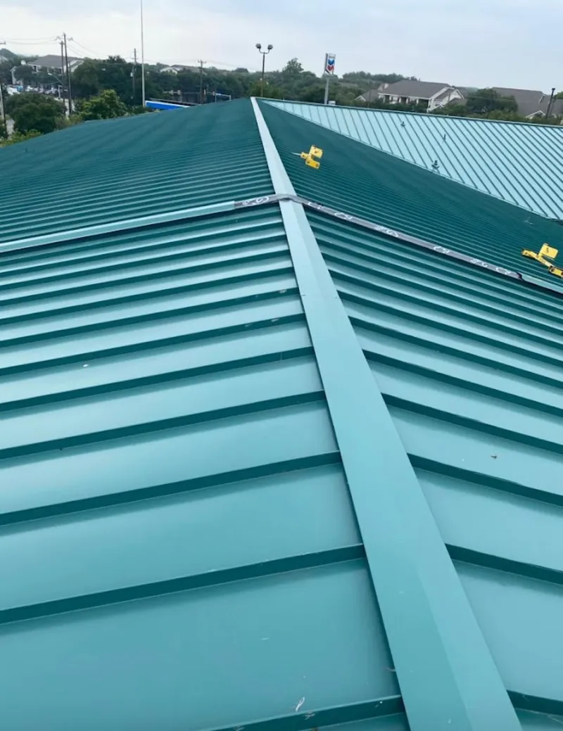 Green commercial metal roof ridge and valley for Metal Roof Repair in Aiea